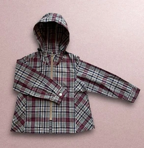Girls' Hooded Full Zip Windbreaker Jacket Lightweight Water Resistant - Picture 1 of 18