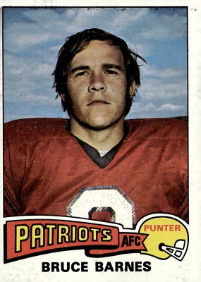 1975 Topps - #129 Bruce Barnes Patriots - Image 1 of 2