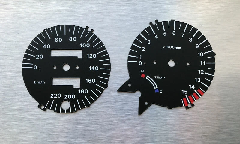 Tachoscheiben passend für Honda CB1 400 F NC27 89-93 black gauge dial 400F Tacho - Bild 1 von 1