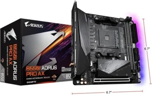 Placa madre GIGABYTE B550I AORUS PRO AX V1.3 AM4 AMD Mini-ITX con doble M.2 WIFI - Imagen 1 de 5