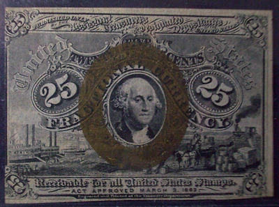 FR.1283 SP NMF (2nd Issue) 25 cents FACE SPECIMEN (UNC)  - Image 1 of 2