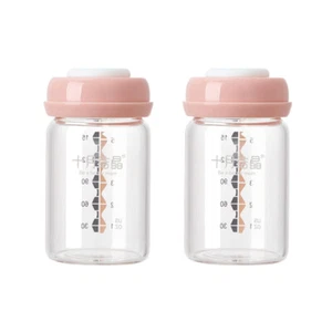 2 Pcs Milchaufbewahrungsbecher Muttermilch Flaschen Speichern Zur Von Baby - Bild 1 von 12