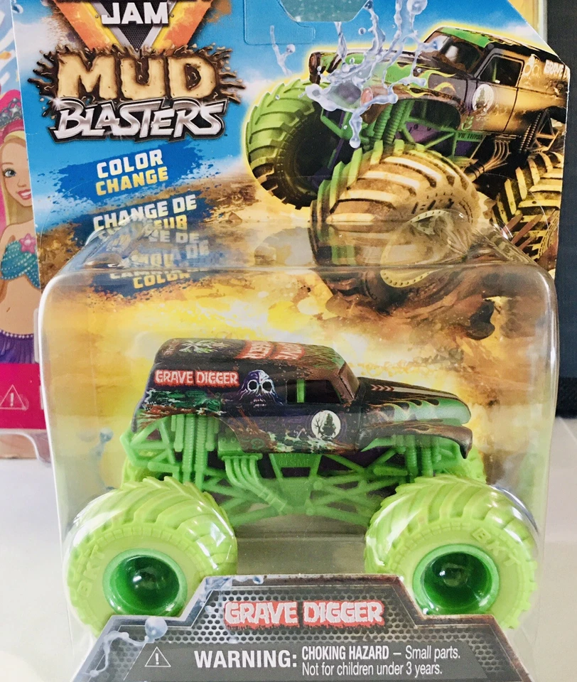 Camión MUD Monster Jam "GRAVE EXCAGER" NEUMÁTICOS VERDES 1:64 Foto 1 de 1