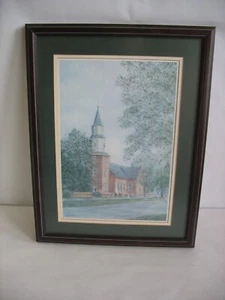 Framed Bruton Parish Church Williamsburg Virginia VA C Monturano print - Picture 1 of 7