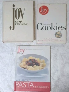 Joy of Cooking HC Cookbook Lot of 3 by Irma S Rombauer Christmas Cookies Pasta - Picture 1 of 6