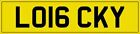 LOCKY LOCKEY NUMBER PLATE LOCKIE CAR REGISTRATION LO16 CKY WITH FEES INCLUDED