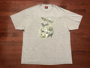 VINTAGE 90's TRIBAL BRAND T SHIRT MENS 2XL XXL GRAY WHITE GRAFFITI STREETWEAR e - Picture 1 of 6