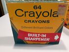 Vintage Crayola Crayons 64 Built In Sharpener Binney Smith Retired Colors 
