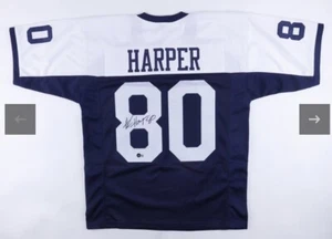 Alvin Harper #80 Dallas Cowboys signed Jersey Beckett Hologram - Picture 1 of 3