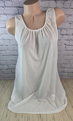 Vintage Victorian M Ivory Lace Unbranded Sexy Dress Slip Nightgown Gown 70s - Image 1 of 4
