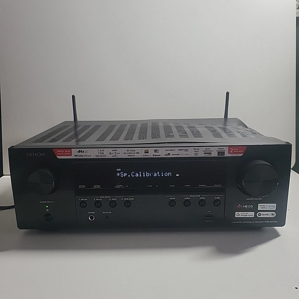 Denon AVR-S770H 7.2 Ch Home Theater Receiver(Damaged) - Image 1 of 4