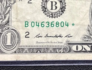 2013 $1 Dollar B Series *STAR NOTE  #04636804  *DUPLICATED ERRORS MADE IN FW - Picture 1 of 7