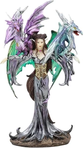 Ebros Khaleesi Mutter der Drachen Statue 10,25" groß Twilight Fairy mit zwei Juve - Bild 1 von 7
