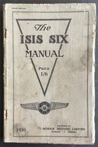 MORRIS ISIS SIX Car Owners Manual For 1930 #9107-2/30/1500/3 - Picture 1 of 9