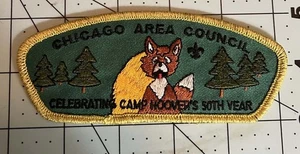 CHICAGO AREA CONSIGLIO 50° HOOVERS RISERVA CAMPEGGIO STRISCIA BOY SCOUT CSP BSA - Foto 1 di 1