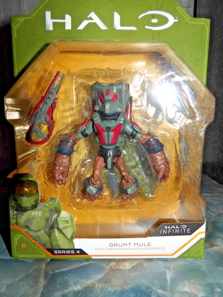 Figura de acción World of Halo 4" Grunt Mule con disruptor y rifle Stalker Foto 1 de 4