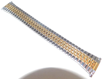 6 1/16" 155mm Length New Timex 2 Tone Expansion Stretch 16-22mm Width Watch Band - Image 1 of 4