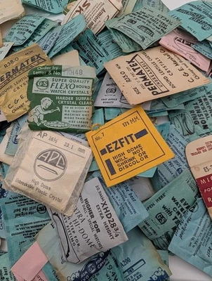 Lot 50 Round Acrylic Watch Crystals • High/Low Dome • Mixed Sizes • Mens Womens - Image 1 of 4