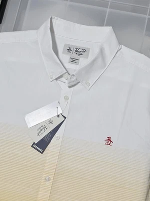 Original Penguin Stretch Short Sleeve Button Down Shirt Men 2XL - Image 1 of 4
