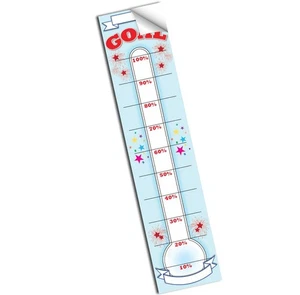 Goal Thermometer and Fundraising Donation Poster - 11"x48" Premium Goal Track... - Picture 1 of 6