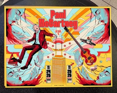 Paul McCartney Chicago Event Merch reprint Poster, Got Back Tour 2025 Poster - image 1 of 3