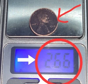 Rare Error Underweight 1913 Penny Weight 2.66 Gram  - Picture 1 of 4