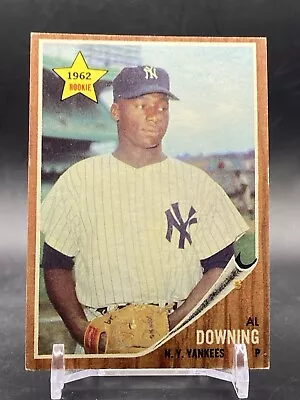 1962 Topps #219 Al Downing Rookie New York Yankees Vintage VTG Baseball Card - Image 1 of 2