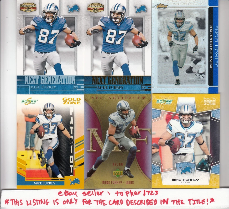 (BC) 2007 Upper Deck Artifacts Red /99 MIKE FURREY #37 Northern Iowa/Lions - Image 1 of 1