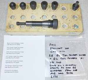 Intelitek Prolight CNC Mill: Quick Change Chuck, Tool Holders & Stand L17X - Picture 1 of 3