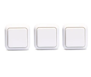 3er Set Wechselschalter McPower Finery, 250V/10A , AP, weiß - Bild 1 von 7