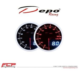 DEPO RACING DIGITAL BATTERY VOLTAGE 52mm BATTERIESPANNUNG ANZEIGE WA5291BLED