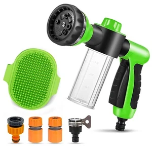 8 Mode Jet Dog Bathing Hose soap Dispensing pet Sprayer Multifunctional green - Picture 1 of 5