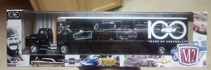 M2 Auto Haulers 1958 Chevrolet Spartan LCF & Trailer Chevrolet 100 Years 1:64 - Picture 1 of 12