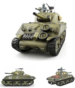 Heng Long RC TANK 1:16 heng long Sherman M4A3 Model SMOKE SOUND BB IR V7 UK Gift - Picture 1 of 24