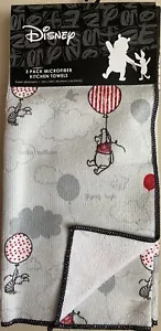 DISNEY WINNIE THE POOH KITCHEN TOWELS MICROFIBER SET OF 3 NWT Pooh Piglet CUTE!! - Picture 1 of 2