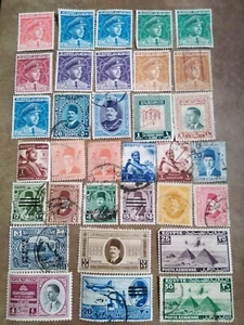 Egyptian and Jordanian stamps King Fuad & Farouk & King Hussain Collection Rare  - Picture 1 of 1
