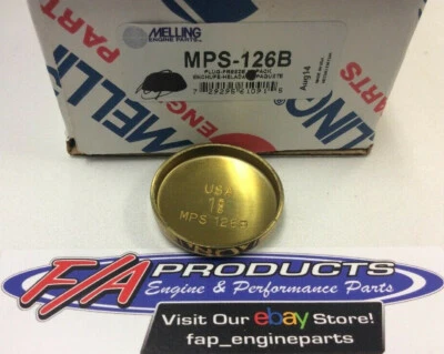Melling MPS-126B 1-5/8" Brass Shallow Engine Expansion Plug Cup Freeze Out Plugs - Image 1 of 4