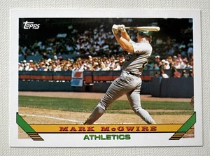 ⭐🦄 1993 Topps Mark McGwire #100 - Tarjeta de la MLB Leyenda de los Atléticos de Oakland - Imagen 1 de 2