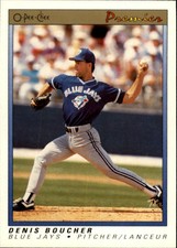 1991 O-Pee-Chee Premier Toronto Blue Jays Baseball Card #13 Denis Boucher Rookie