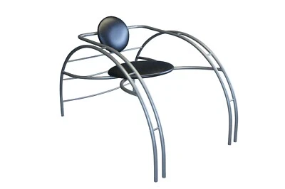 Silla araña escultural tubular post moderna Quebec 69 de Les Amisca 40" Foto 1 de 4