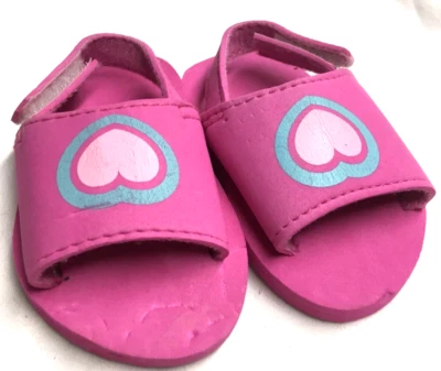 Baby Shoes-Pink HEart Foam Sandals  - Size 0-3 - Image 1 of 3