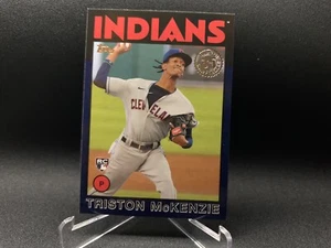 Triston McKenzie 2021 Topps Series 2 Rookie RC #86B-2 Walmart Blue Parallel CLE - Picture 1 of 4