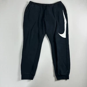 Pantalones deportivos Nike híbridos de vellón para hombre talla XL negros Swoosh 861720 011 gimnasio - Imagen 1 de 10
