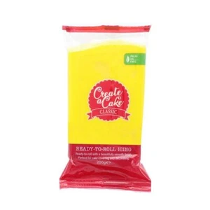 Yellow Create A Cake Palm Free Sugar Paste - 200g - Picture 1 of 1