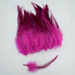 100Pcs 27color Dyed Rooster Feathers 5-6" for DIY Craft Wedding Festival Costume - Picture 1 of 36