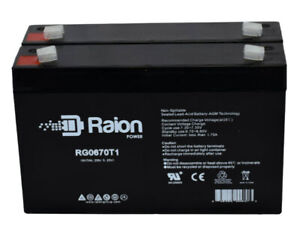 Raion 6V 7Ah Replacement Battery For Technacell EP650 - 2 Pack
