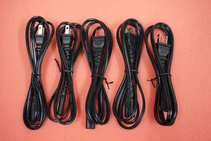 Lot of 5x Cable 4ft 8-Shaped US 2-Prong C7 Connector 110V 10A AC Power Cord (5C) - Picture 1 of 7