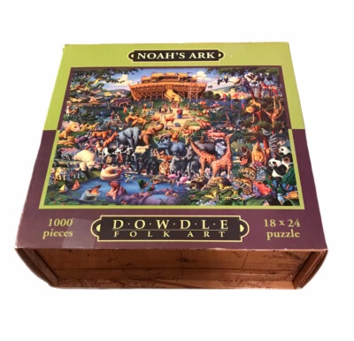 Doodle’s Folk Art Noah’s Ark Puzzle | 1,000 Pieces Jigsaw Puzzle | 18X24 - Image 1 of 4