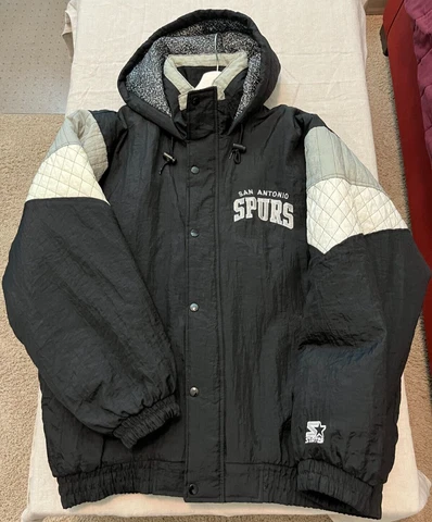 Vintage 1990s San Antonio Spurs Starter Jacket (Rare Zip Up). XL. Ex Condition Cover