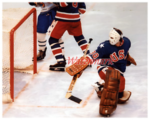 1980 Lake Placid USA Hockey Olympic Team Goalie Jim Craig Color 8 X 10 Photo